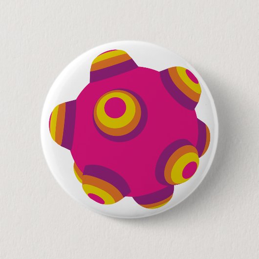 ClumpBubble rosa lila Orange Button (Vorderseite)