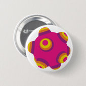 ClumpBubble rosa lila Orange Button (Vorne & Hinten)