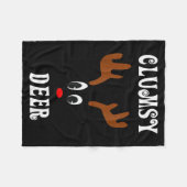 Clumsy Christmas Reindeer Angler Hunt Deer Elk Fleecedecke (Vorderseite (Horizontal))