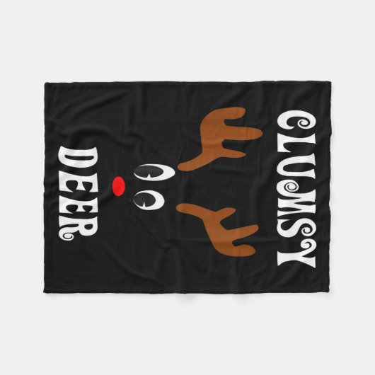 Clumsy Christmas Reindeer Angler Hunt Deer Elk Fleecedecke (Vorderseite (Horizontal))