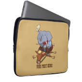 Clumsy Cowboy Elephant Funny Horse Rider Cartoon Laptopschutzhülle (Vorne Rechts)