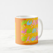 CLUNK PUNK IST EIN REBEL PATTERN WORTE FARBEN GEMI KAFFEETASSE (VorderseiteRechts)