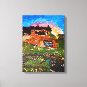 'Clunker in Garden' Leinwanddruck