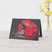 Cluster für kleine rote Blume, grauer Hintergrund Karte (Gelbe Blume)