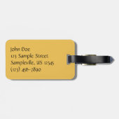 Cluster Golden Bougainvillea Floral Gepäckanhänger (Rückseite horizontal)