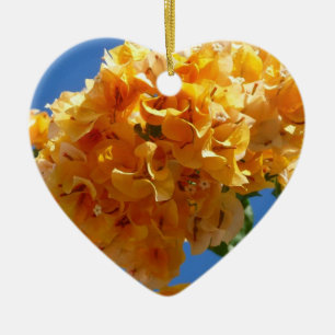 Cluster Golden Bougainvillea Floral Keramikornament