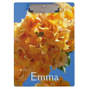 Cluster Golden Bougainvillea Floral Klemmbrett