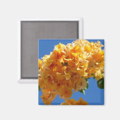 Cluster Golden Bougainvillea Floral Magnet (Vorderseite/Rückseite)