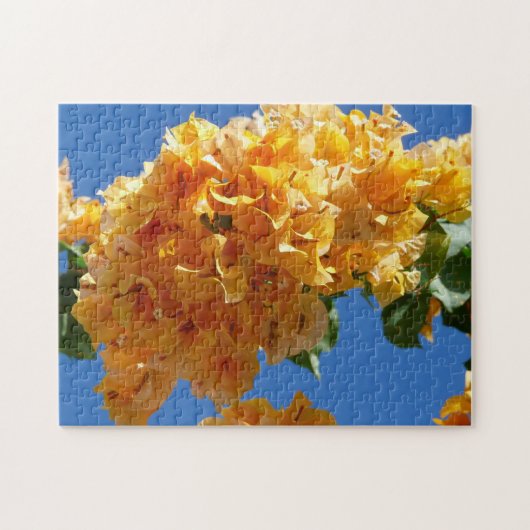 Cluster Golden Bougainvillea Floral Puzzle (Horizontal)