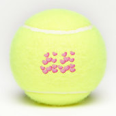 Cluster Hübscher, lebendiger Herzklopfen in rosa Tennisbälle (Rückseite)