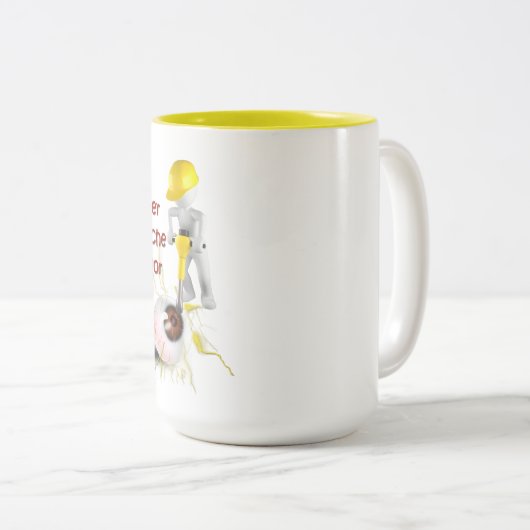 Cluster-Kopfschmerzüberlebensmittel-Tasse Zweifarbige Tasse (VorderseiteRechts)