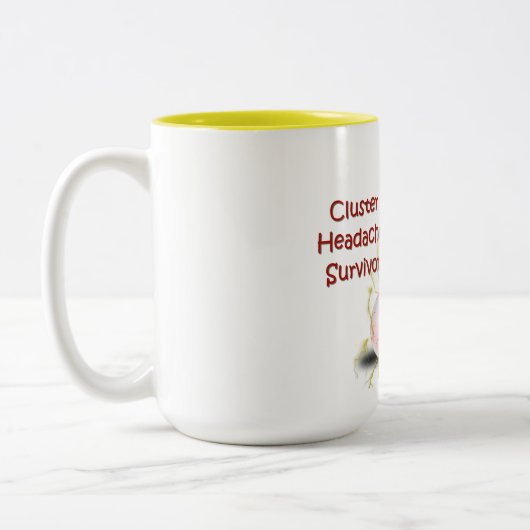 Cluster-Kopfschmerzüberlebensmittel-Tasse Zweifarbige Tasse (Links)