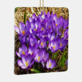 Cluster Lila Crocuses Frühlingsfloral Keramikornament (Rechts)