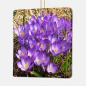 Cluster Lila Crocuses Frühlingsfloral Keramikornament (Links)