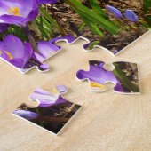 Cluster Lila Crocuses Frühlingsfloral Puzzle (Seite)