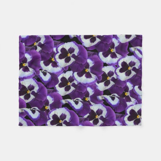 Cluster Lila weißer Stiefmütterchen: Harmonische G Fleecedecke (Vorderseite (Horizontal))