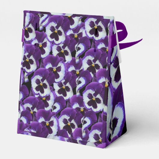 Cluster Lila weißer Stiefmütterchen: Harmonische G Geschenkschachtel (Rückseite)