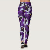 Cluster Lila weißer Stiefmütterchen: Harmonische G Leggings (Rückseite)