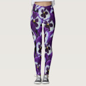 Cluster Lila weißer Stiefmütterchen: Harmonische G Leggings (Vorderseite)