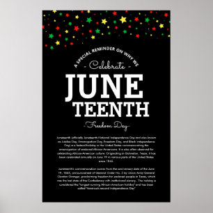 Cluster of Stars   Juneteenth Information RYGB  Poster