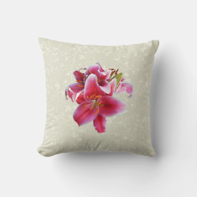 Cluster Stargazer Lilies Kissen (Vorderseite)
