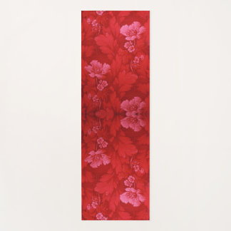 Cluster Vintager Roter Mohn-Blume Yogamatte