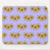 Cluster von gelben Cartoon-Lilien Mousepad (Vorne)