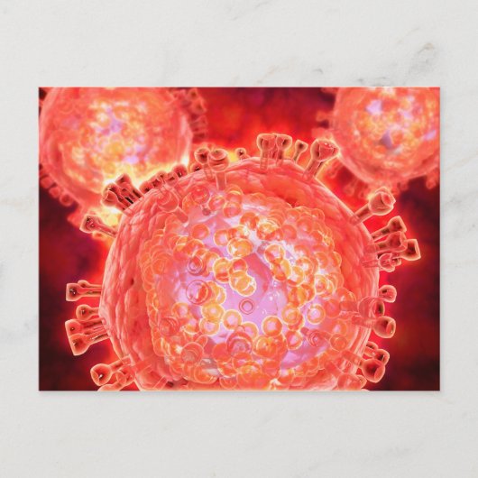 Cluster von HIV-Virus 1 Postkarte (Vorderseite)