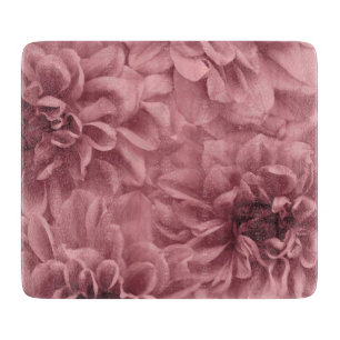 Cluster von Light Mauve Dahlia-Blume Schneidebrett