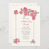 Cluster von Rote Rosen Einladung (Vorne/Hinten)