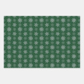 Cluster von Schneeflocken auf Deep Red, Green und Geschenkpapier Set (Vorderseite 2)