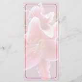 Cluster von Stargazer Lilies Wedding Menu Menükarte (Rückseite)