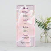 Cluster von Stargazer Lilies Wedding Menu Menükarte (Stehend Vorderseite)