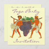 Cluster von Trauben und Togas Toga Party Einladung (Vorne/Hinten)