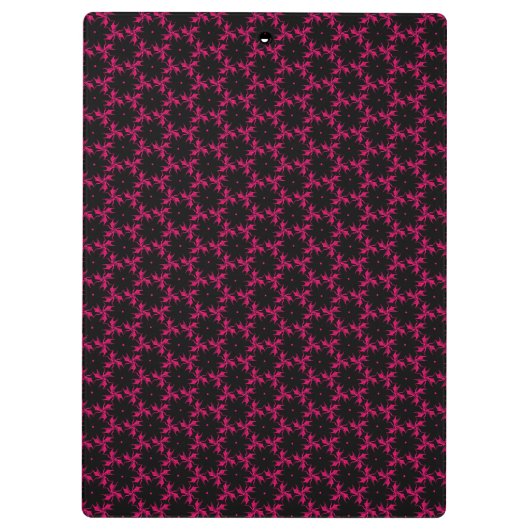 Cluster zur rosa und schwarzen Blume Klemmbrett (Rückseite)