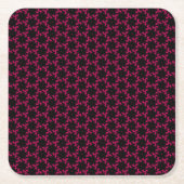 Cluster zur rosa und schwarzen Blume Rechteckiger Pappuntersetzer (Vorderseite)