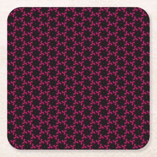 Cluster zur rosa und schwarzen Blume Rechteckiger Pappuntersetzer (Vorderseite)