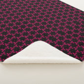 Cluster zur rosa und schwarzen Blume Sherpadecke (3/4)