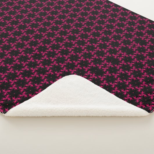 Cluster zur rosa und schwarzen Blume Sherpadecke (3/4)