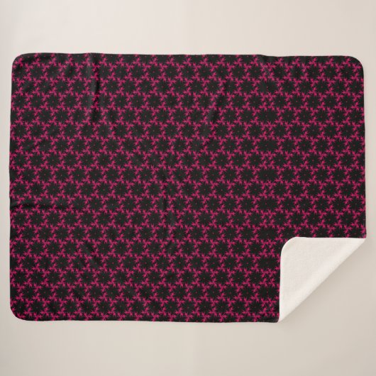 Cluster zur rosa und schwarzen Blume Sherpadecke (Vorderseite (Horizontal))