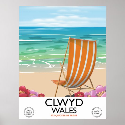 Clwyd Wales Seaside Reiseposter Poster (Vorne)