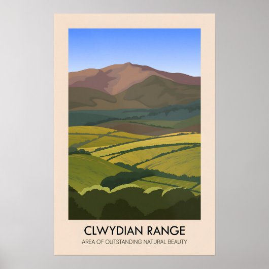 Clwydian Range AONB Reiseplakat Poster (Vorne)