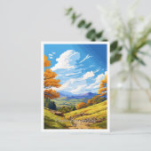 Clwydian Range Dee Valley Wales Postkarte (Stehend Vorderseite)