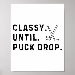 Cly bis Puck Drop Hockey-Saison Spieltag Poster