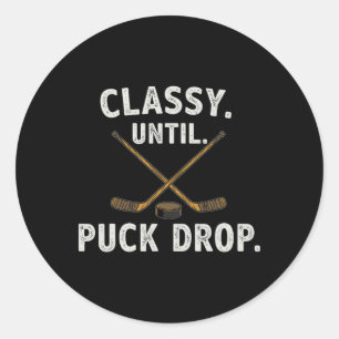 Cly Bis Puck Drop Lustige Hockeyschläger Für Sport Runder Aufkleber