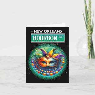 Cly New Orleans Bourbon Street Cool Fun Nola Mardi Karte