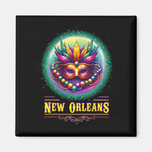 Cly New Orleans Bourbon Street Cool Fun Nola Mardi Magnet