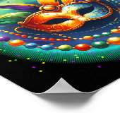 Cly New Orleans Bourbon Street Cool Fun Nola Mardi Poster (Ecke)