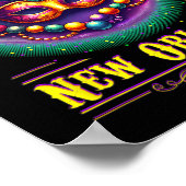 Cly New Orleans Bourbon Street Cool Fun Nola Mardi Poster (Ecke)