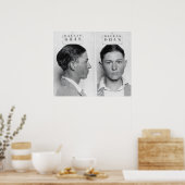 Clyde Champion Barrow MugShot Dallas Circa 1926 Poster (Küche)